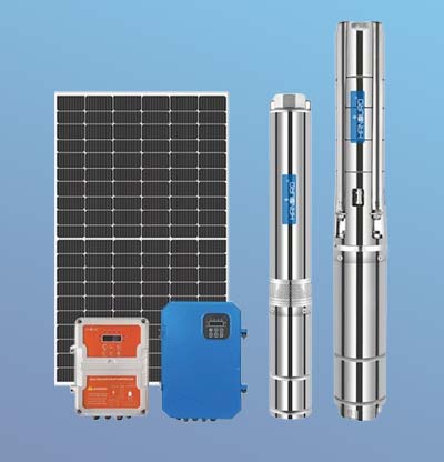 AC/DC solar submersible pump