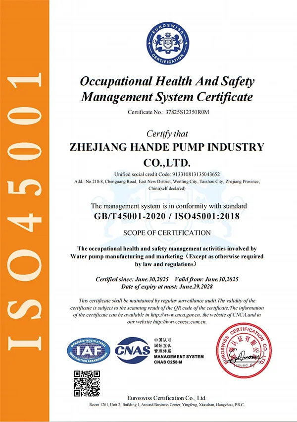 ISO 45001 certification