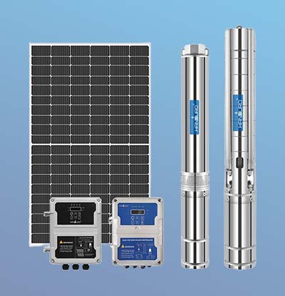 DC solar submersible pump